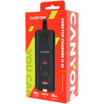 dc dc charger - CANYON H-10, Wall charger. CNE-CHA10B Input: 100-240V~50/60Hz 1.0A Max Output1/Output2: DC USB - 6 nuotrauka