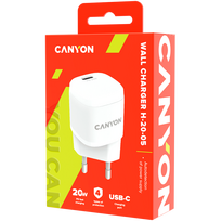 virsitampiu - CANYON H-20-05, PD 20W Input: 100V-240V, Output: 1 port charge: USB-C:PD 20W (5V3A/9V2.22A/12V1 - 2 nuotrauka