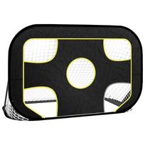 futbolo vartu taikinys - Futbolo vartai su tinklu ir taikiniu vidaXL, 120x80x80cm - 1 nuotrauka
