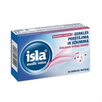  ISLA MEDIC VOICE, vyšnių skonio, 20 pastilių