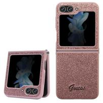Guess Hardcase Glitter Script Samsung Galaxy Z Flip 5 Pink