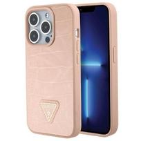 crocs lt - Guess "Croco Triangle Metal Logo iPhone 15 Pro Max" Pink - 1 nuotrauka
