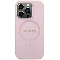 Guess "Saffiano MagSafe iPhone 15" Pink