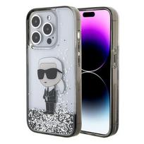 iphone 15 pro telefonai - Karl Lagerfeld "KLHCP15XLKKNSK Hardcase Liquid Glitter Ikonik iPhone 15 Pro Max" - 1 nuotrauka