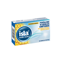  ISLA MEDIC ACUTE, citrusų-medaus skonio, nuo 6 m., 20 pastilių