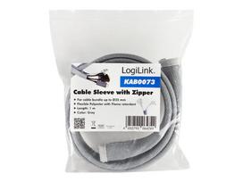 laikiklis kabelio - Kabelio laikiklis Logilink Cable Sleeve 1.0m x 50 mm, 1 m, pilka - 2 nuotrauka