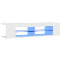 spintele su led apsvietimu - Televizoriaus spintelė su LED apšvietimu, balta, 135x39x30cm - 1 nuotrauka