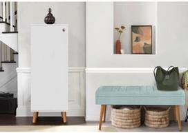 Prieškambario baldų komplektas Kalune Design Vegas White 200 - 0400, vidaus, baltas/šviesiai žalia
