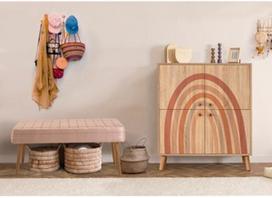 Prieškambario baldų komplektas Kalune Design Multilux Iris - 0900, vidaus, smėlio/sonoma ąžuolo