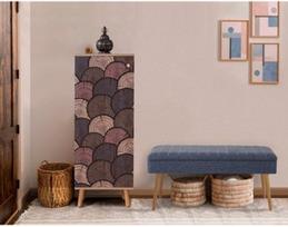 Prieškambario baldų komplektas Kalune Design Vegas Sonomo 939 - 1048, vidaus, tamsiai ruda