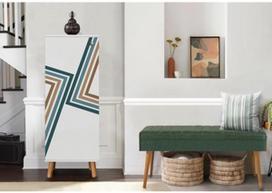 Prieškambario baldų komplektas Kalune Design Vegas White 951 - 1070, vidaus, baltas/žalias