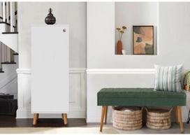 Prieškambario baldų komplektas Kalune Design Vegas White 200 - 1070, vidaus, baltas/žalias