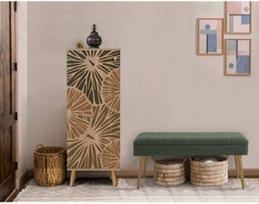 Prieškambario baldų komplektas Kalune Design Vegas Sonomo 929 - 1070, vidaus, žalias/ąžuolo