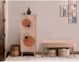 Prieškambario baldų komplektas Kalune Design Vegas 933 - 0900, vidaus, smėlio/ąžuolo