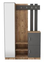 Prieškambario baldų komplektas Kalune Design DD7, vidaus, rudas/antracito