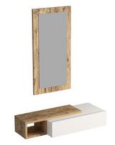 Prieškambario baldų komplektas Kalune Design Vien, vidaus, rudas/baltas