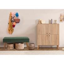 Prieškambario baldų komplektas Kalune Design Multilux, vidaus, rudas/žalias