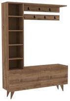Prieškambario baldų komplektas Kalune Design Hale, vidaus, riešuto