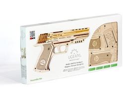 lukstai - Medinis žaislinis pistoletas Ugears, 63 vnt - 1 nuotrauka
