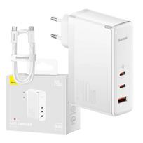 usb c charger - Baseus GaN5 Pro 140W (CCGP100202) Baltas - 4 nuotrauka