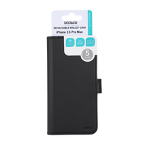 DELTACO skirtas iPhone 15 Pro Max, 2-in-1, magnetinis dangtelis, juodas / MCASE-