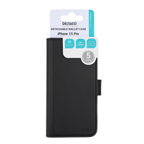 DELTACO skirtas iPhone 15 Pro, 2-in-1, magnetinis dangtelis, juodas / MCASE-WIP15P61
