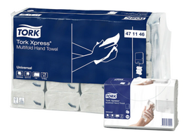 TORK XPRESS Multifold 471146, 2 sl., 23,4 x 21,3 cm, balta sp. su lapų raštais