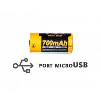 rcr123 - Fenix USB 16340 700 mAh 3,6 V Įkraunama baterija - 1 nuotrauka
