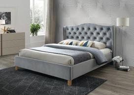 Lova Signal Meble Aspen Velvet 180x200 cm, pilka