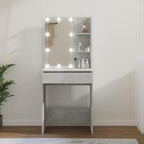 Kosmetinis staliukas su led ap&scaron;vietimu, pilkas, 60x40x140cm