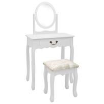 Kosmetinis staliukas, baltas, 65x36x128cm, paulovnija ir mdf