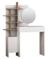 Kosmetinis staliukas Kalune Design Mup 855DTE4303, baltas/ąžuolo, 105 cm x 35 cm x 151 cm, su veidrodžiu