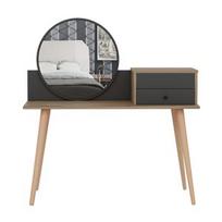 Kosmetinis staliukas Kalune Design Angel 382NRC1901, antracito, 60 cm x 120 cm x 96 cm, su veidrodžiu