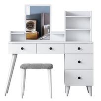 Tualetinis staliukas Kalune Design BJ101 - 2294, baltas, 40 cm x 122.2 cm x 93.8 cm, su veidrodžiu