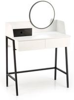 rasomasis stalas kosmetinis - Kosmetinis staliukas Agnes 476155, baltas/juodas, 42 cm x 80 cm x 120 cm, su veidrodžiu - 1 nuotrauka