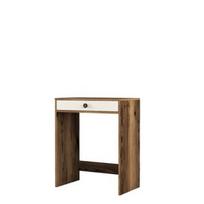 Kosmetinis staliukas Kalune Design Lizbon, riešuto/kreminės spalvos, 84.7 cm x 70 cm x 40 cm
