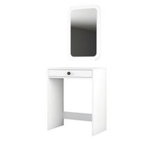 Kosmetinis staliukas Kalune Design Lizbon, baltas, 84.7 cm x 70 cm x 40 cm, su veidrodžiu