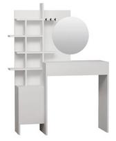 Kosmetinis staliukas Kalune Design Mup 855DTE4301, baltas, 35 cm x 105 cm x 151 cm, su veidrodžiu