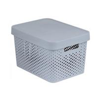 daiktadeze curver - Daiktadėžė Curver Infinity Dots, 17 l, pilka, 358 x 268 x 220 mm - 1 nuotrauka