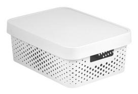 daiktu dezes - Daiktadėžė Curver Infinity Dots, 11 l, balta, 360 x 270 x 140 mm - 1 nuotrauka