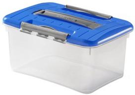 daiktai - Daiktadėžė Curver 169055, 15 l, skaidri/mėlyna, 374 x 280 x 210 mm - 1 nuotrauka
