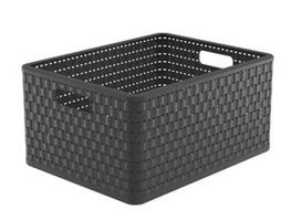 daiktai - Daiktadėžė Rotho, 28 l, pilka/antracito, 430 x 330 x 215 mm - 1 nuotrauka