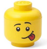 Daiktadėžė LEGO Storage Head XS Silly, geltona, 105 x 105 x 115 mm