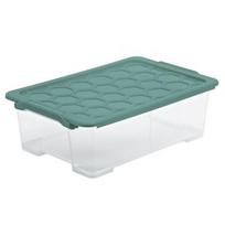 daiktadeze 30 l - Daiktadėžė Rotho, 30 l, skaidri/žalia, 583 x 392 x 183 mm - 1 nuotrauka