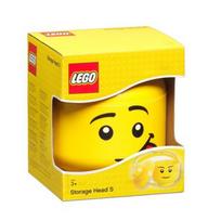 Daiktadėžė LEGO Storage Head S Silly, geltona, 160 x 160 x 190 mm