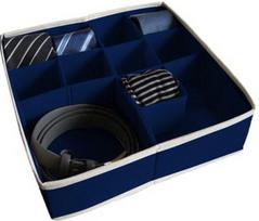 Dėžutė Ordinett Box With Sections L, mėlyna, 305 x 305 x 100 mm