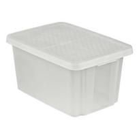 Daiktadėžė Curver Essentials, 45 l, skaidri/balta, 400 x 5700 x 300 mm