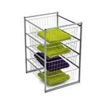 Krepšių sistema Necos SBK69M, 50 cm x 43 cm, pilka, metalas