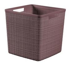 Daiktadėžė CURVER JUTE, 17 l, ruda, 28×28×27 cm