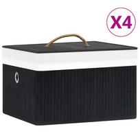 Daiktadėžės, 4vnt., juodos, DKTVXL320769